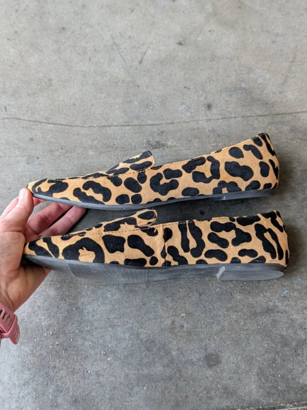ASOS London Rebel Pointed Toe Loafers in Leopard Print size 40 wide fit